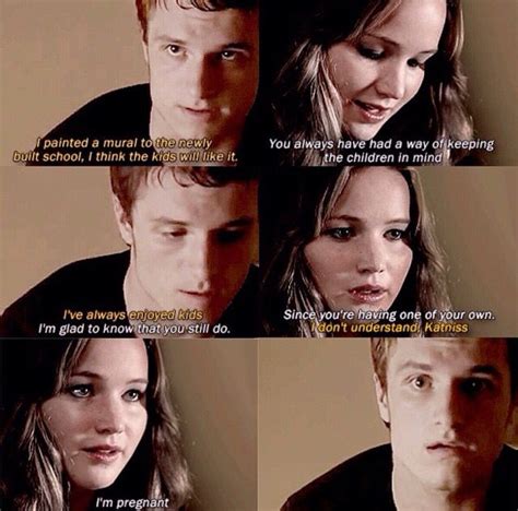 Peeta and Katniss after the war, they are married and Katniss is pregnant. . Katniss and peeta married and pregnant fanfiction